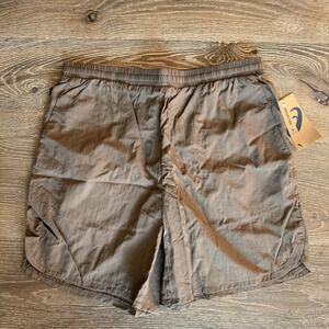 Asics Men's 7" Woven Crinkle Training Shorts Running Gym Brown Size Medium